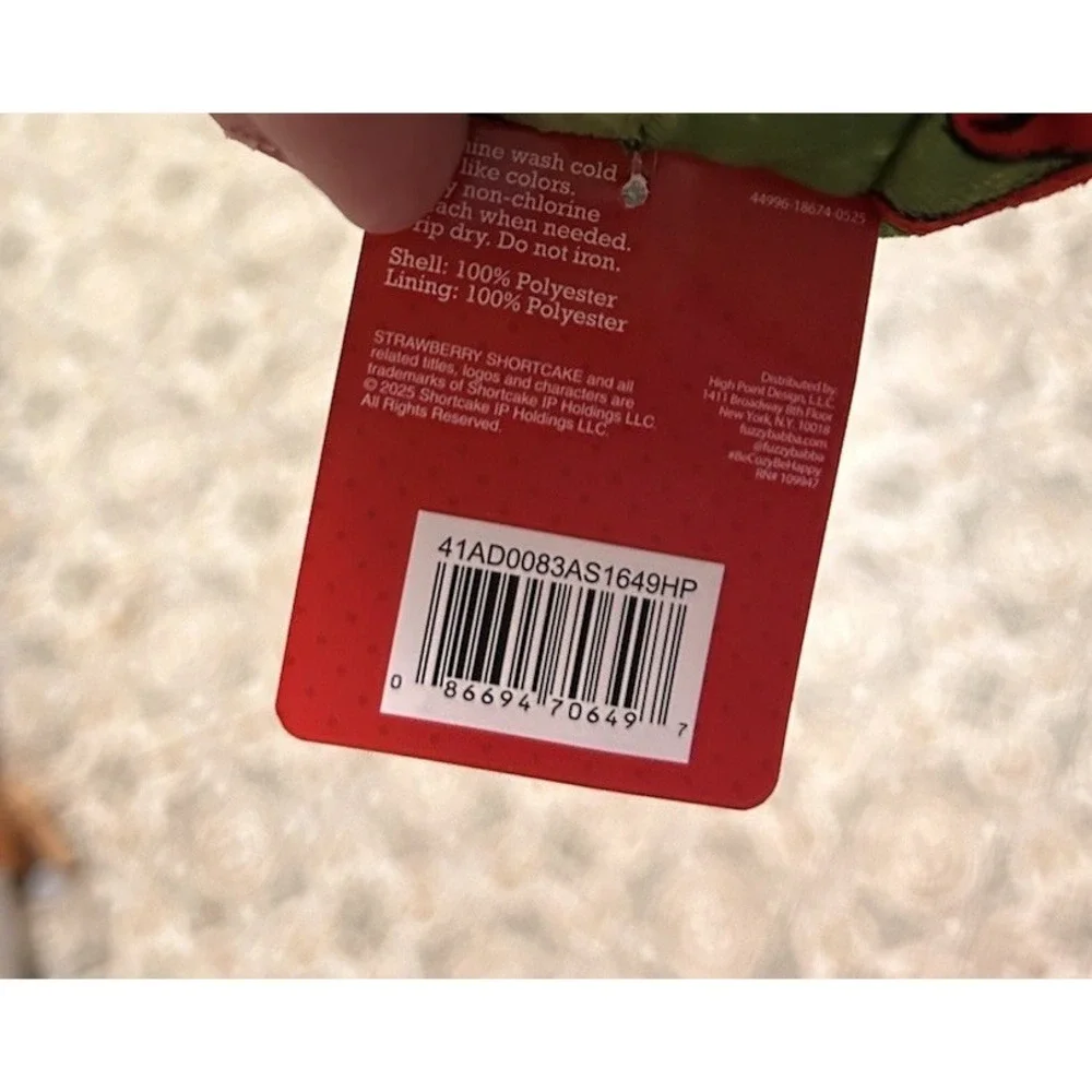 Strawberry‎ Shortcake Kids Small Medium Babba Slippers Soft Comfort House Lounge